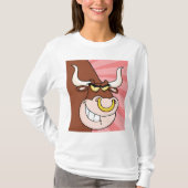 Angry Fierce Bull Mascot mit Nasenring T-Shirt (Vorderseite)