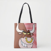 Angry Fierce Bull Mascot mit Nasenring Tasche (Vorderseite)