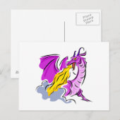 Angry Fire Dragon Postkarte (Vorne/Hinten)