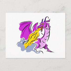 Angry Fire Dragon Postkarte