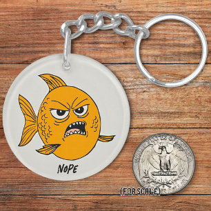 Angry Fish Zeichne Sarcastic Phrase Bag Charm Schlüsselanhänger