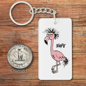 Angry Flamingo Zeichnend Sarcastic Phrase Bag Char Schlüsselanhänger