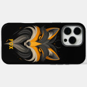 Angry Fox Black Case-Mate iPhone Hülle (Rückseite (Horizontal))