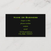 Angry Frankenstein Cartoon Visitenkarte (Rückseite)