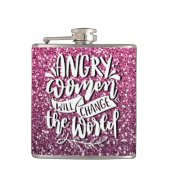 ANGRY FRAUEN ÄNDERN WELTWEITE GLITZER-TYPOGRAPHIE FLACHMANN (Vorderseite)