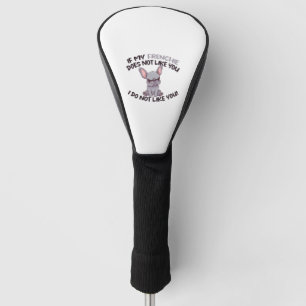 Angry Frenchie (Grau) - Einzigartiges Design Golf Headcover