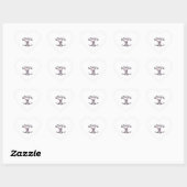 Angry Frenchie (Grau) - Einzigartiges Design Herz-Aufkleber (Blatt)