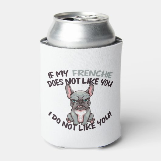 Angry Frenchie (Merle) - Einzigartiges Design Dosenkühler (Kanne Vorderseite)