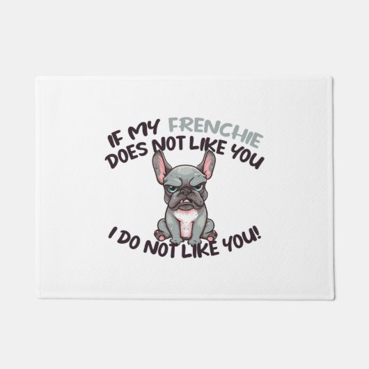 Angry Frenchie (Merle) - Einzigartiges Design Fußmatte (Vorderseite)