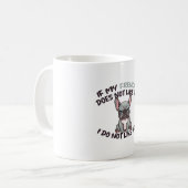 Angry Frenchie (Merle) - Einzigartiges Design Kaffeetasse (Vorderseite Links)