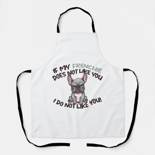 Angry Frenchie (Merle) - Einzigartiges Design Schürze (Vorderseite)