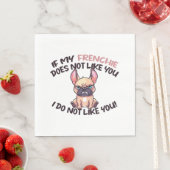 Angry Frenchie (Tan) - Einzigartiges Design Serviette (Beispiel)