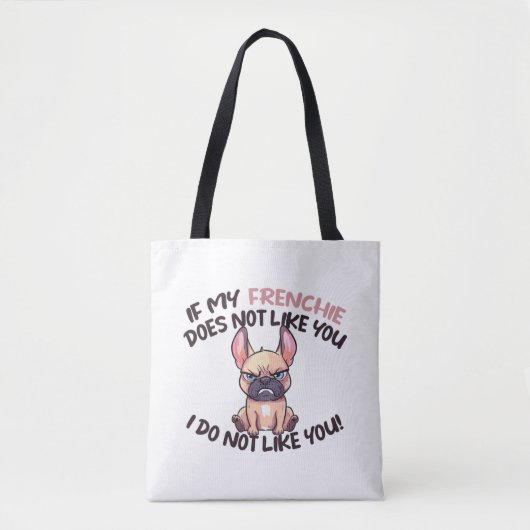 Angry Frenchie (Tan) - Einzigartiges Design Tasche (Vorderseite)