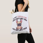 Angry Frenchie (Tan) - Einzigartiges Design Tasche (Von Nahem)