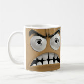 Angry Funny Face Kaffeetasse (Links)