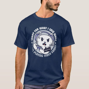Angry Gamer Cat T-Shirt