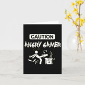 Angry Gamer Computer Funny Video Game Gift Karte (Gelbe Blume)