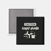 Angry Gamer Computer Funny Video Game Gift Magnet (Vorderseite/Rückseite)
