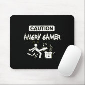 Angry Gamer Computer Funny Video Game Gift Mousepad (Mit Mouse)