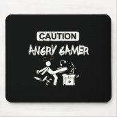 Angry Gamer Computer Funny Video Game Gift Mousepad (Vorne)