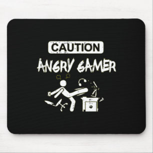 Angry Gamer Computer Funny Video Game Gift Mousepad