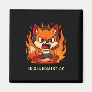 Angry Gamer Kitsune Fox So entspanne ich mich in J Magnet
