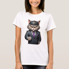Angry Gangster Cat niedliche lustig wütende Katze T-Shirt