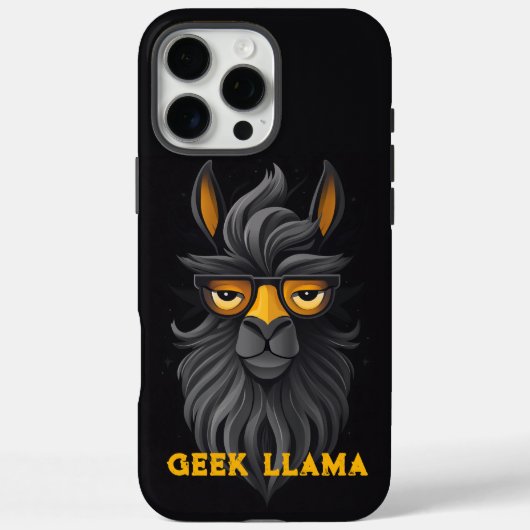 Angry Geek Llama Black Case-Mate iPhone Hülle (Rückseite)