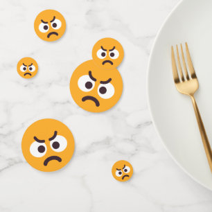 Angry-Gesicht passiv aggressive Editierbare Farbe Konfetti