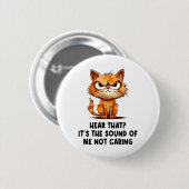 Angry gestresste Katze Funny Stress Meme für Katze Button (Vorne & Hinten)