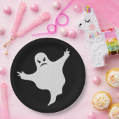 Angry Ghost Glitzer Halloween Pappteller (Party)