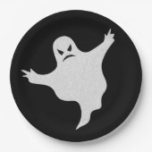 Angry Ghost Glitzer Halloween Pappteller (Vorderseite)