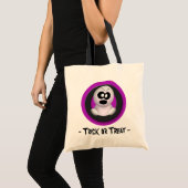Angry Ghost - Lila Trick oder Treat Halloween-Bag Tragetasche (Vorderseite (Produkt))