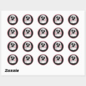 Angry Ghost - rosa Halloween Stickers (Blatt)