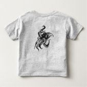 Angry Giant Tintenfisch in Schwarz Kleinkind T-shirt (Rückseite)