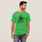 Angry Giant Tintenfisch in Schwarz T-Shirt (Vorne ganz)