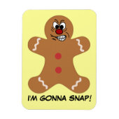 Angry Gingerbread Man Cookie Magnet (Vertikal)