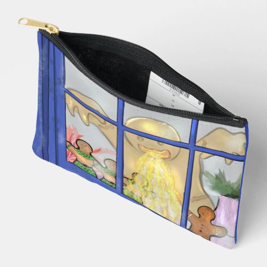 Angry Gingerbread Man Zipper Pouch - Holiday Tale Zubehörtasche (Offen)