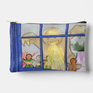 Angry Gingerbread Man Zipper Pouch - Holiday Tale Zubehörtasche