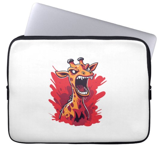 Angry Giraffe Graphic Funny Giraffe Kawaii Laptopschutzhülle (Vorderseite)