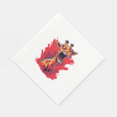 Angry Giraffe Graphic Funny Giraffe Kawaii Serviette (Ecke)