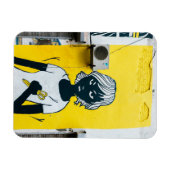 Angry Girl Painting Street Murals Magnet (Horizontal)