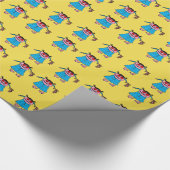 Angry Girl Wrapping Paper Geschenkpapier (Ecke)