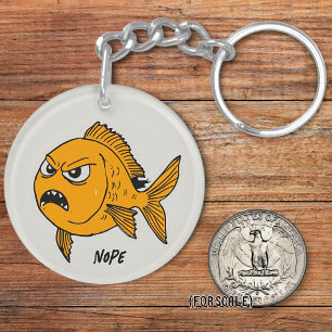 Angry Goldfiish Zeichne Sarcastic Phrase Bag Charm Schlüsselanhänger