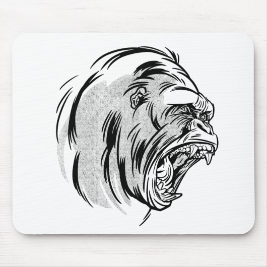 Angry Gorilla King of Jungle Design Mousepad (Vorne)