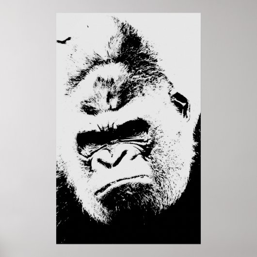 Angry Gorilla Pop Art Poster (Vorne)