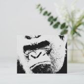 Angry Gorilla Postkarte (Stehend Vorderseite)