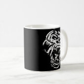 Angry Gorilla Silverback White Fierce Great Ape Kaffeetasse (VorderseiteRechts)