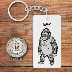 Angry Gorilla Zeichne Sarcastic Phrase Bag Charm Schlüsselanhänger