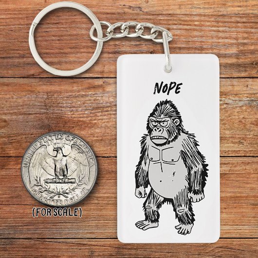 Angry Gorilla Zeichne Sarcastic Phrase Bag Charm Schlüsselanhänger